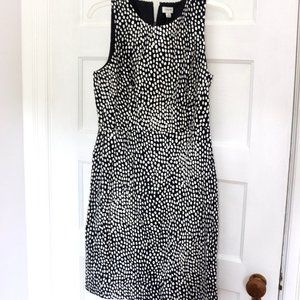 J. Crew NWT Sheath Sleeveless Navy and White Print - Size 6